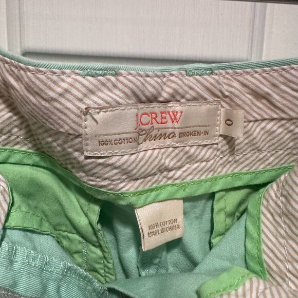 J Crew Chino Women's Shorts Mint Green Size 0 - Picture 3 of 3